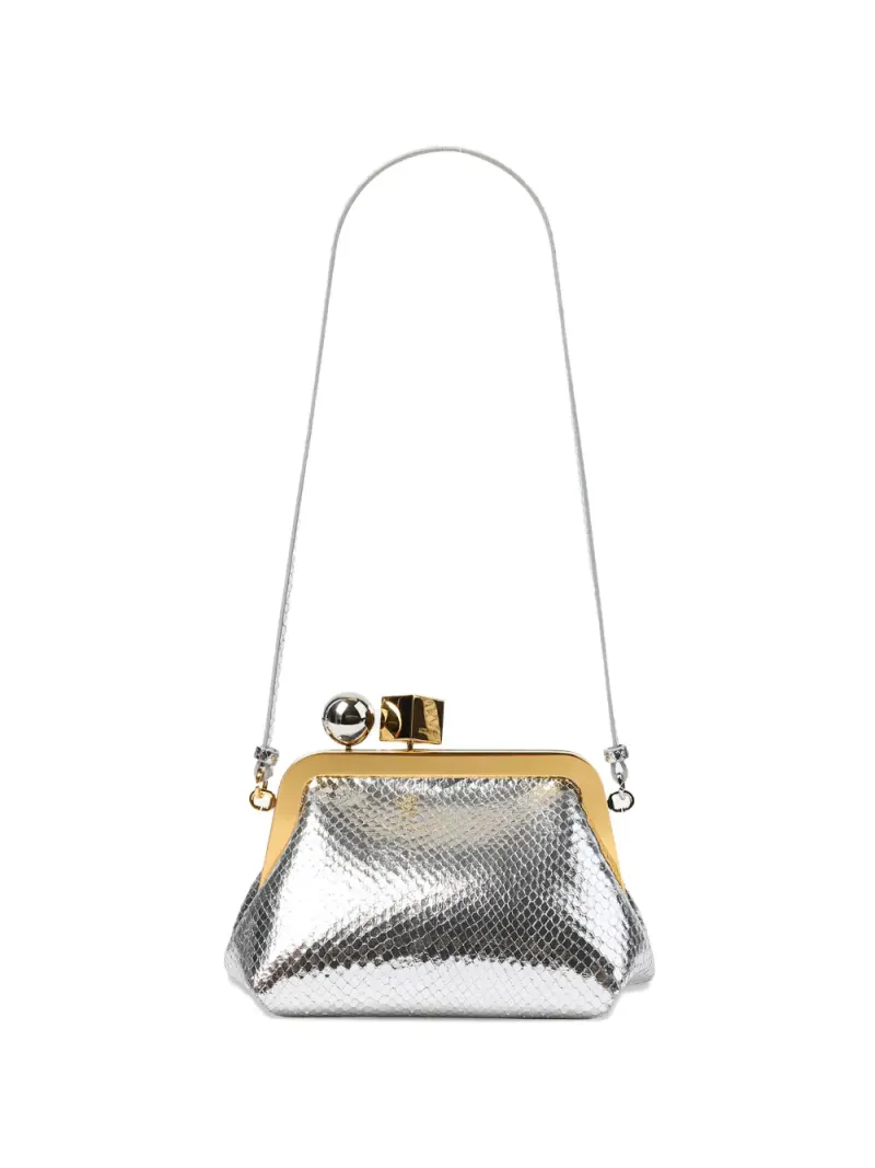 Jacquemus Kleine Berlingot Schultertasche in Silber