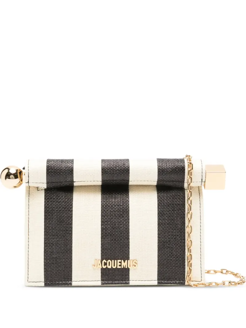 Jacquemus Gestreifte Mini-Tasche Mini in Nude