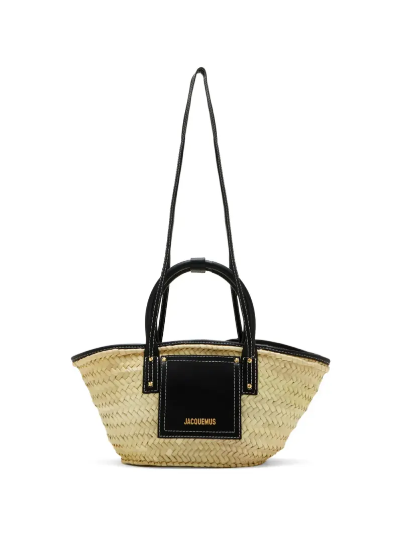 Jacquemus Gewebte Le Petit Panier Soli Handtasche in Nude