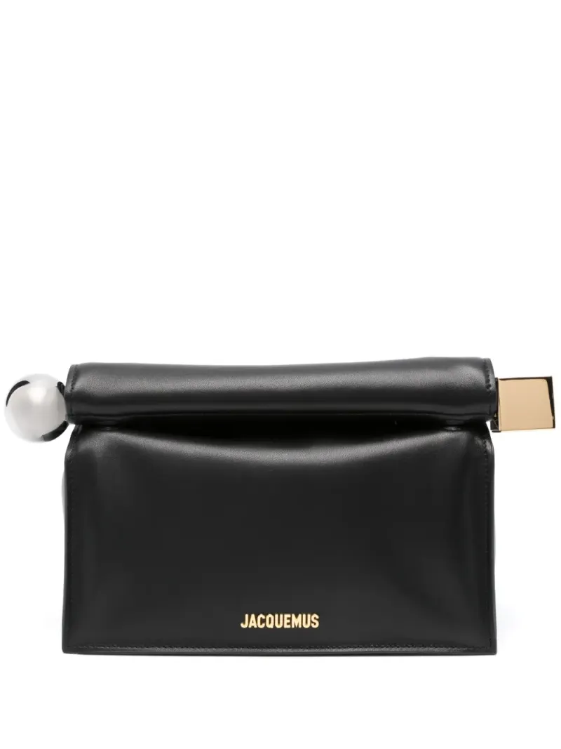 Jacquemus La Pochette Rond Carré Clutch in Schwarz