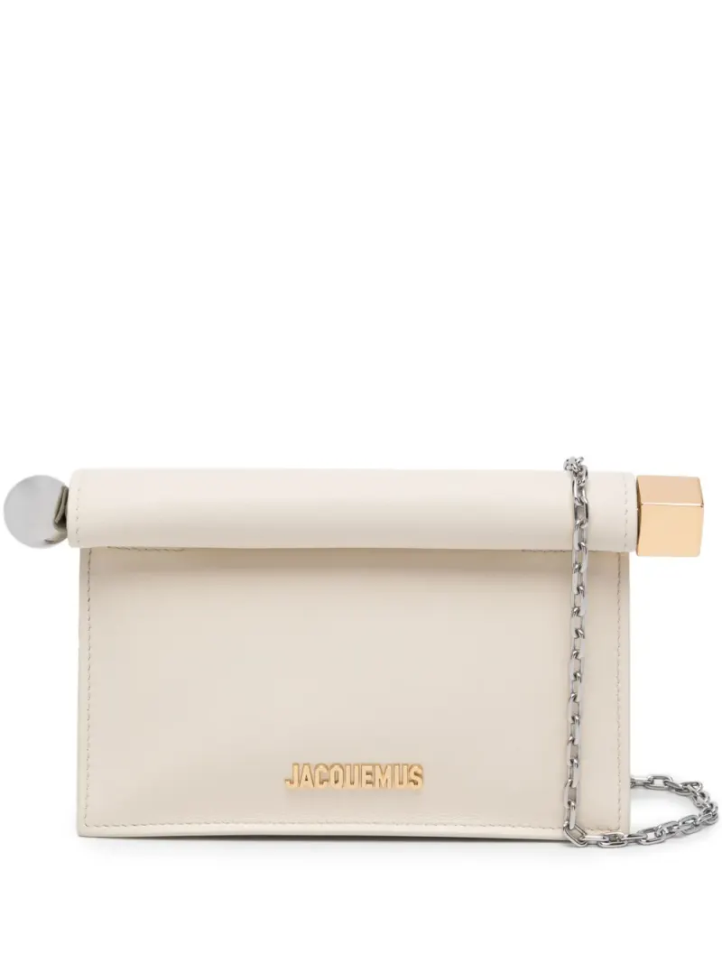 Jacquemus La Petite Pochette Rond Carré Umhängetasche in Nude
