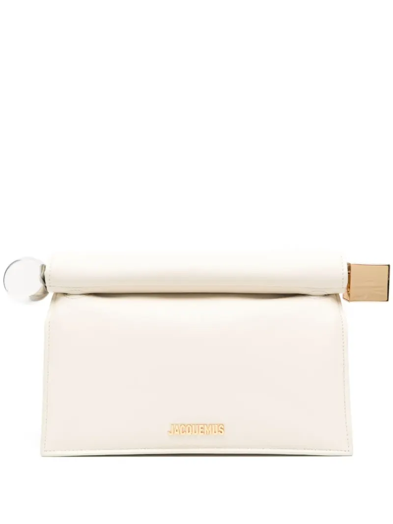 Jacquemus La Pochette Rond Carré Clutch in Nude