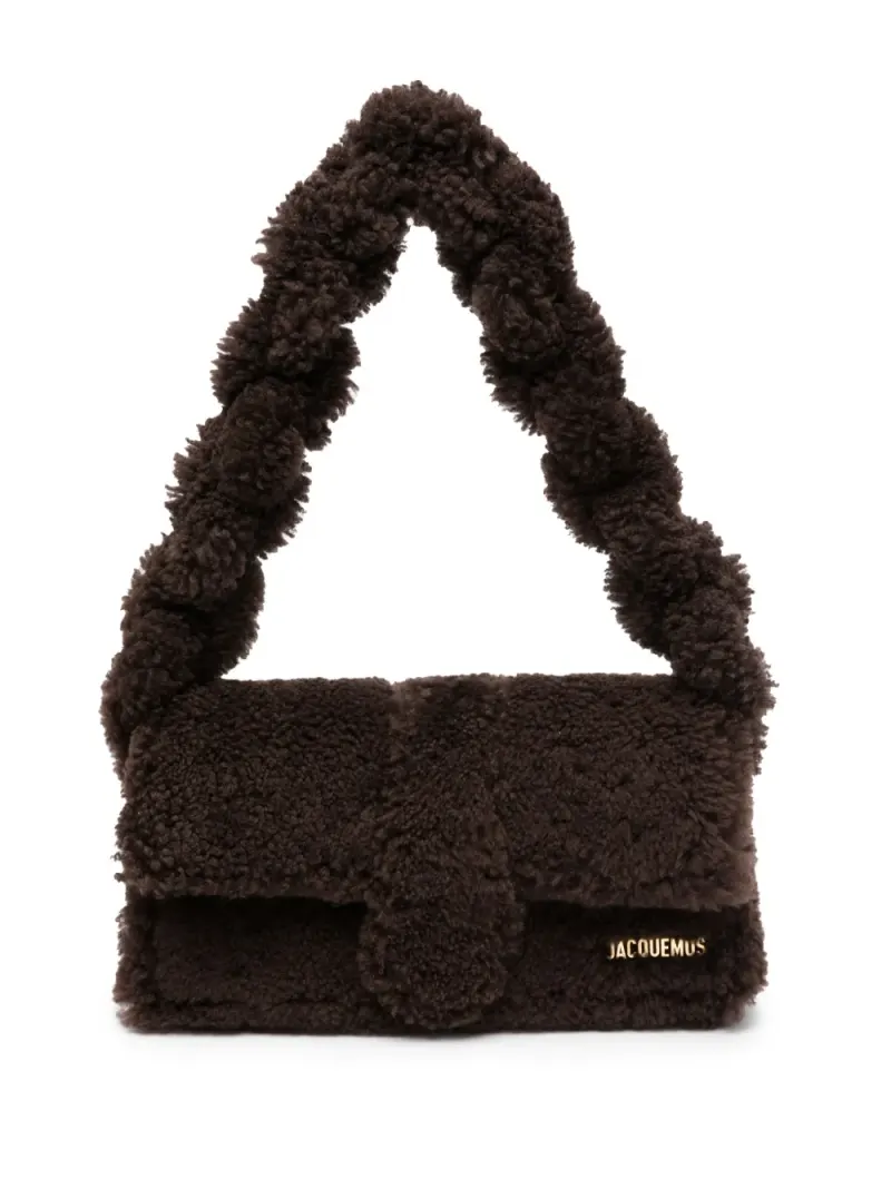 Jacquemus Le Bambidou Schultertasche aus Shearling in Braun