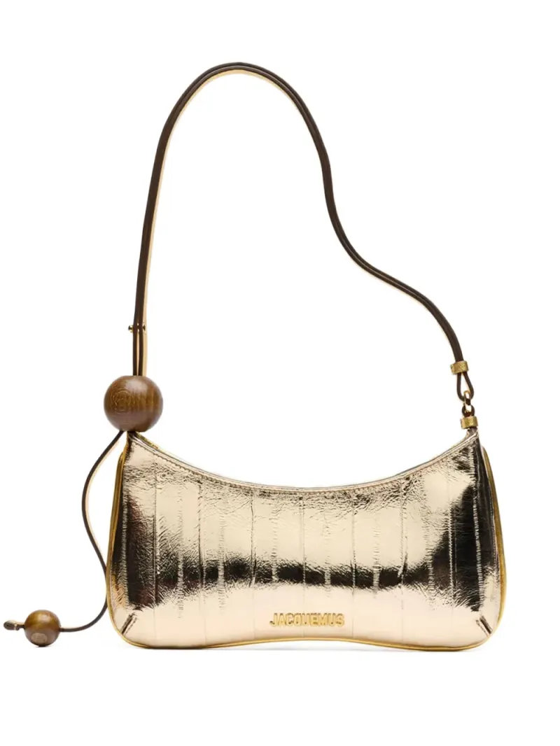 Jacquemus Le Bisou Perle Schultertasche in Gold