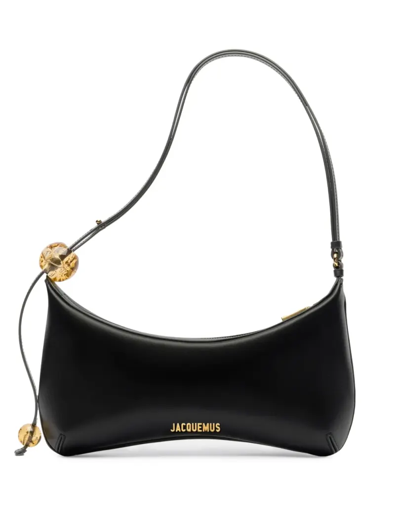 Jacquemus Le Bisou Perle Schultertasche in Schwarz