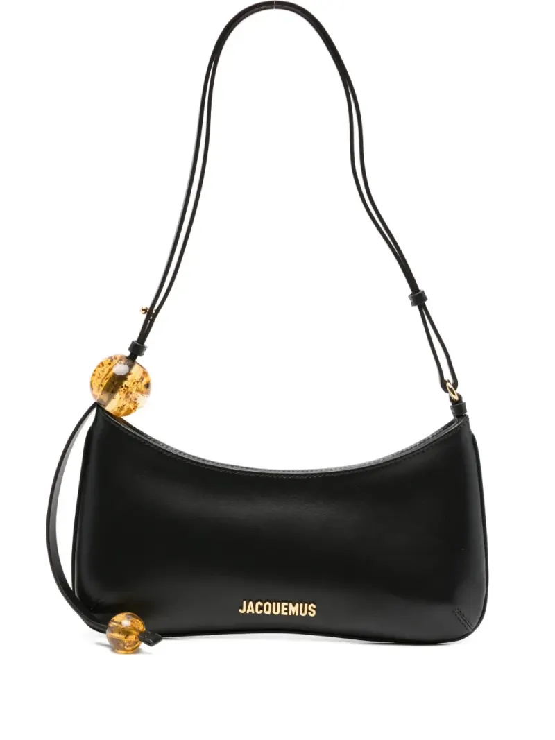 Jacquemus Le Bisou Perle Schultertasche in Schwarz