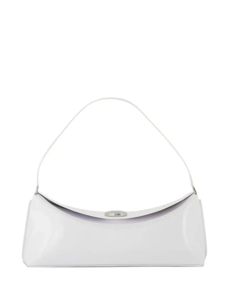 Jacquemus Le Calisso Schultertasche aus Lackleder in Weiß
