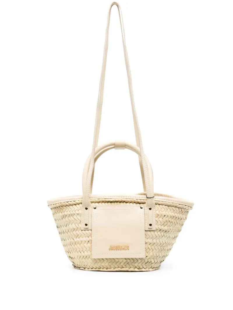 Jacquemus Le Petit Panier Soli Korbtasche in Nude