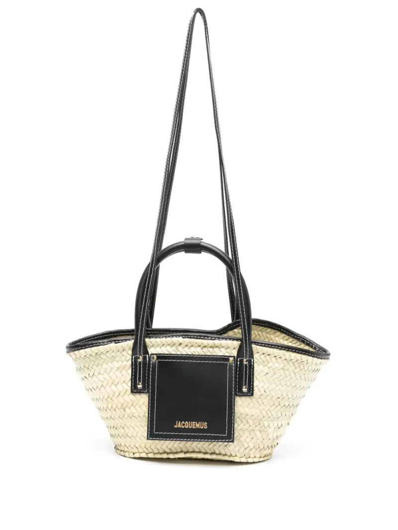 Jacquemus Le Petit Panier Soli Korbtasche in Nude