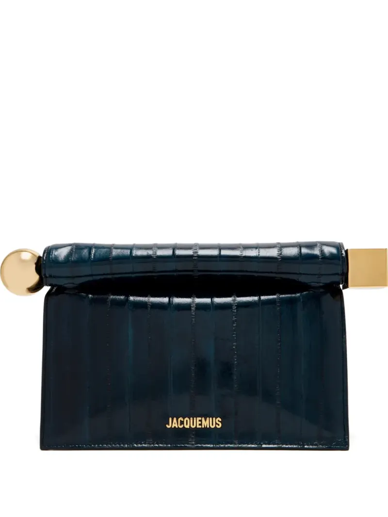 Jacquemus Satchel-Tasche im Metallic-Look in Blau