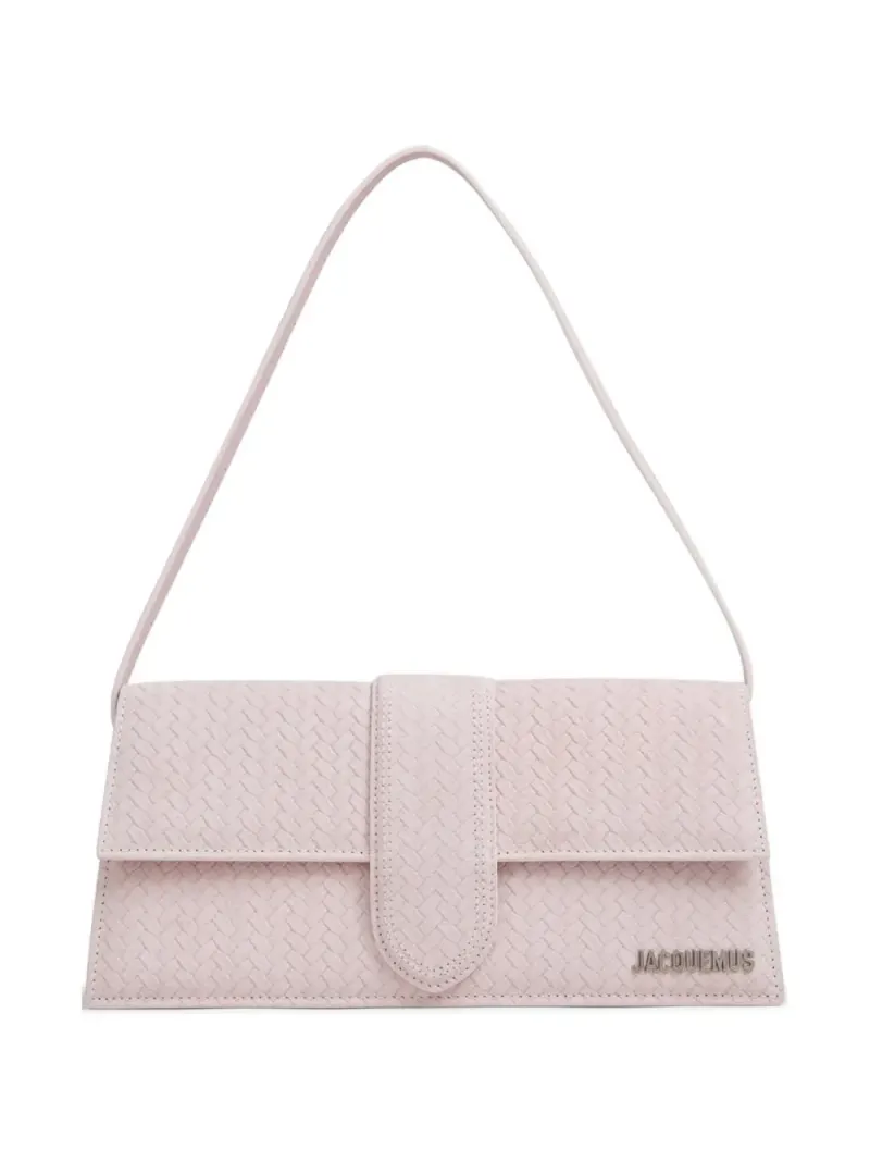 Jacquemus Schultertasche mit Webmuster in Rosa
