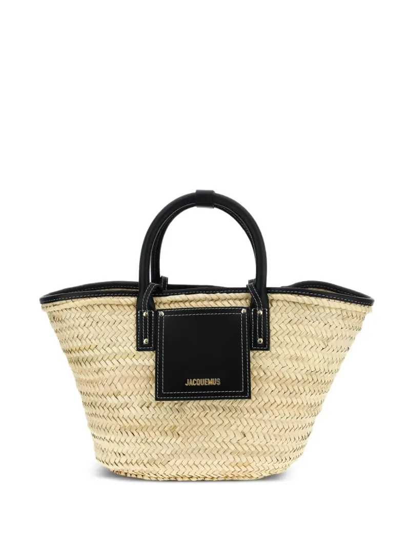 Jacquemus Soli basket bag in Nude