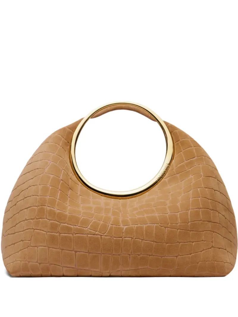 Jacquemus The Calinou Tote Bag mit Kroko-Effekt in Braun