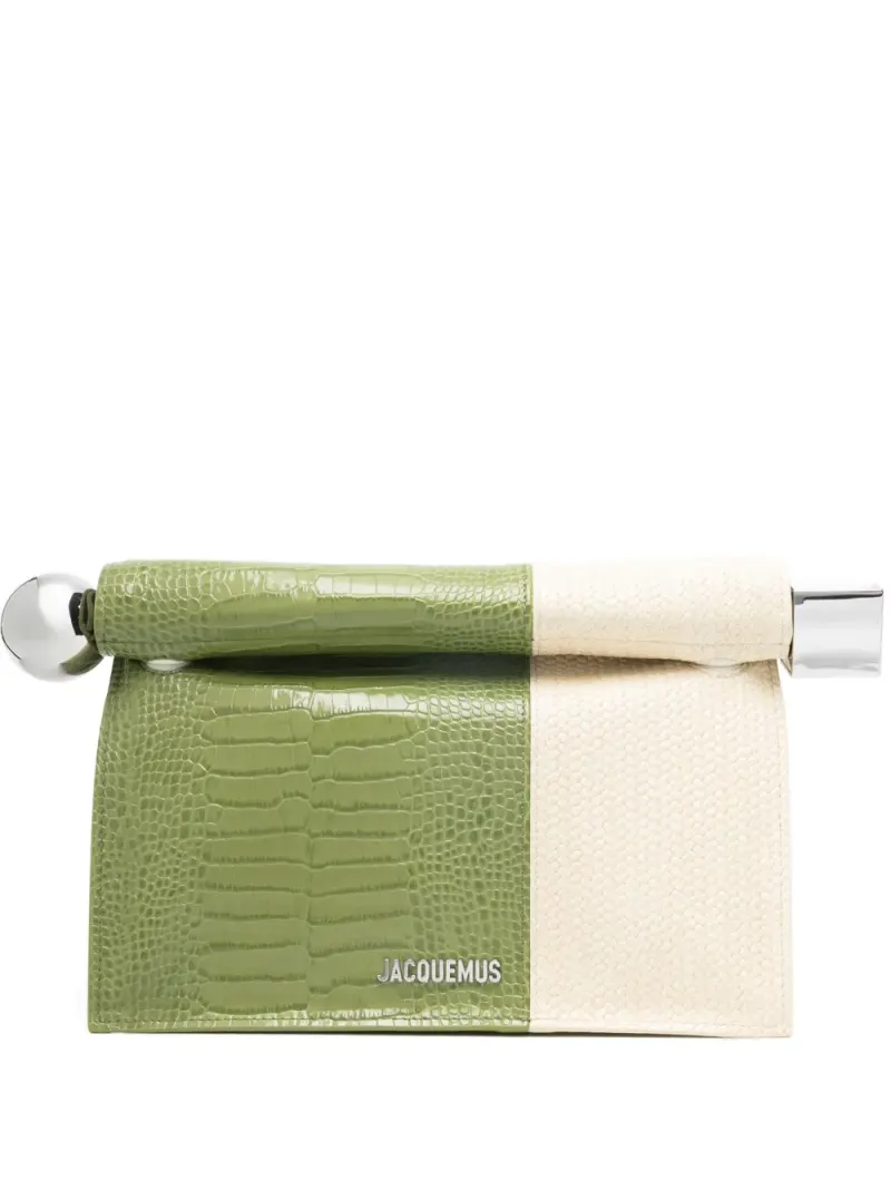 Jacquemus The Pochette Rond Carré Clutch in Grün