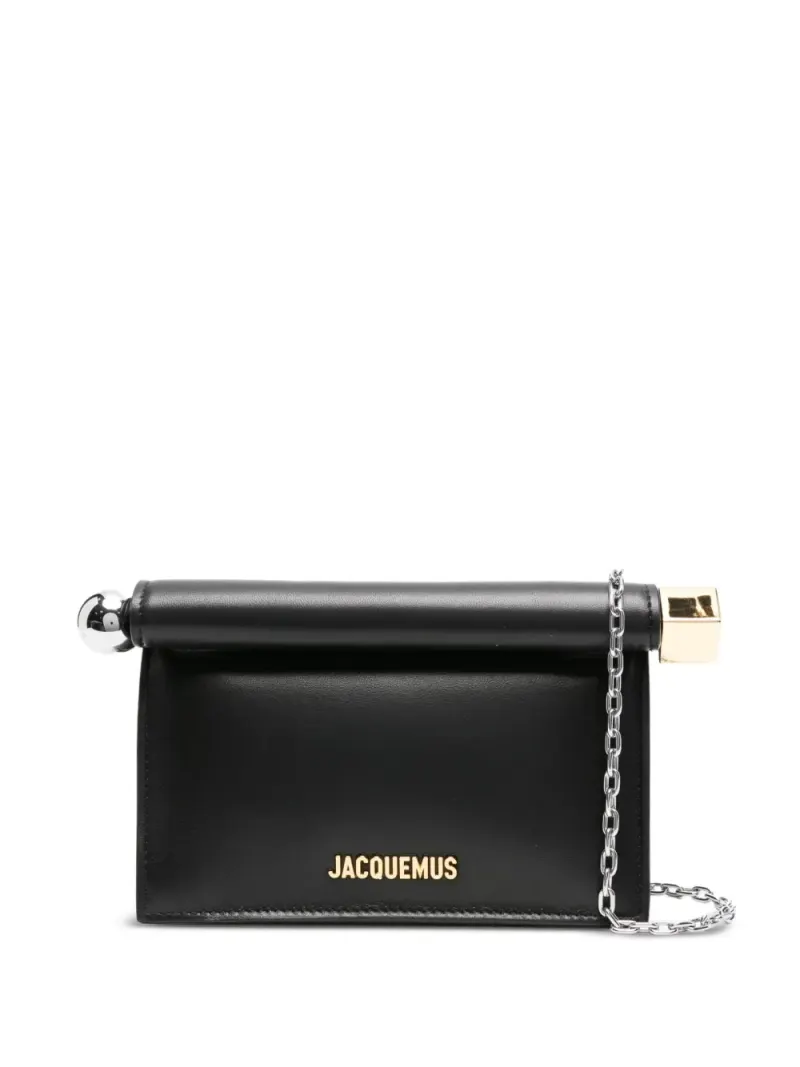 Jacquemus The Small Ronde Carré Clutch Small in Schwarz