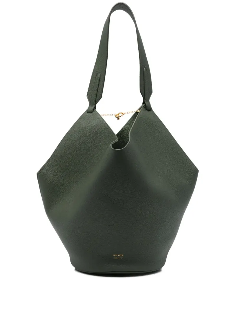 Khaite Kleine Lotus Tote Bag in Grün