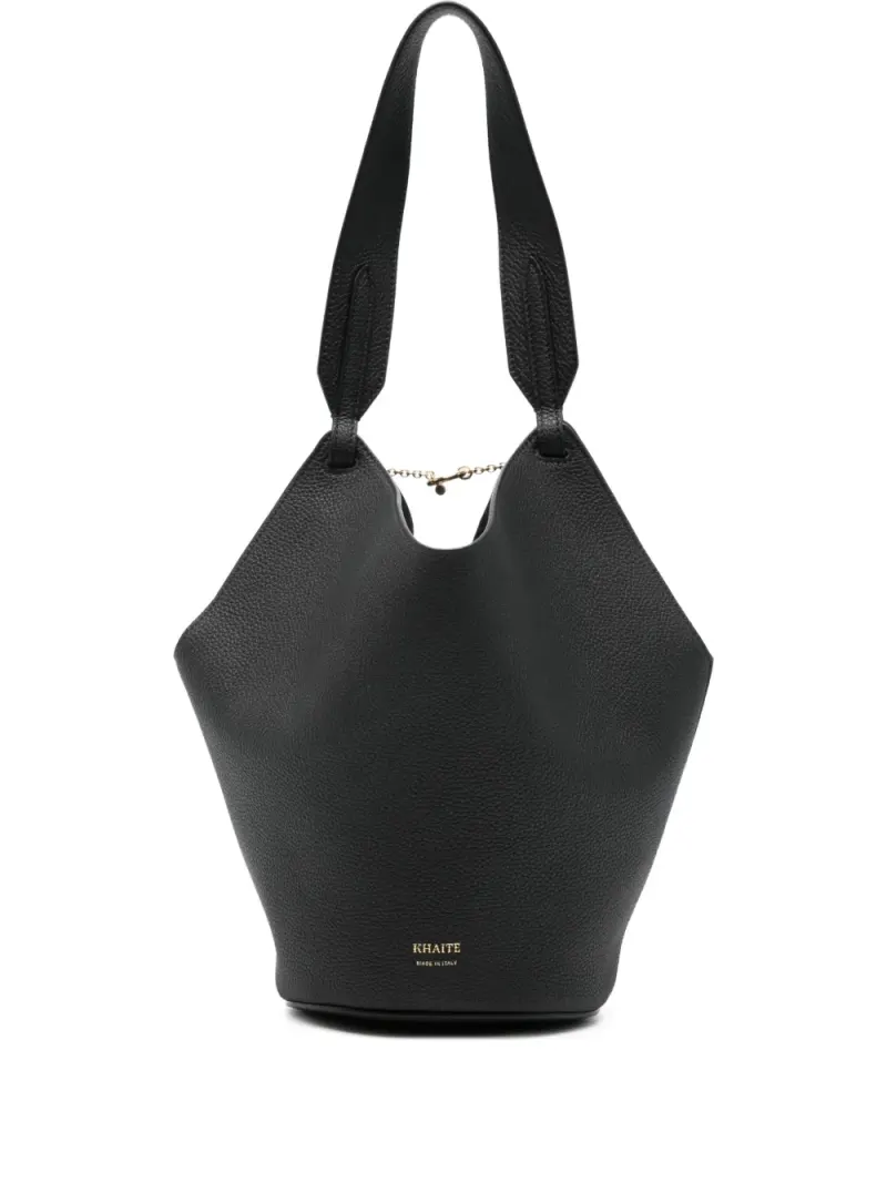 Khaite Mini Lotus Schultertasche mit Kette Mini in Schwarz