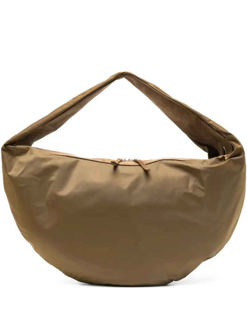 Khaite Schultertasche mit Wildlederbesatz in Grün Wildleder-Leder