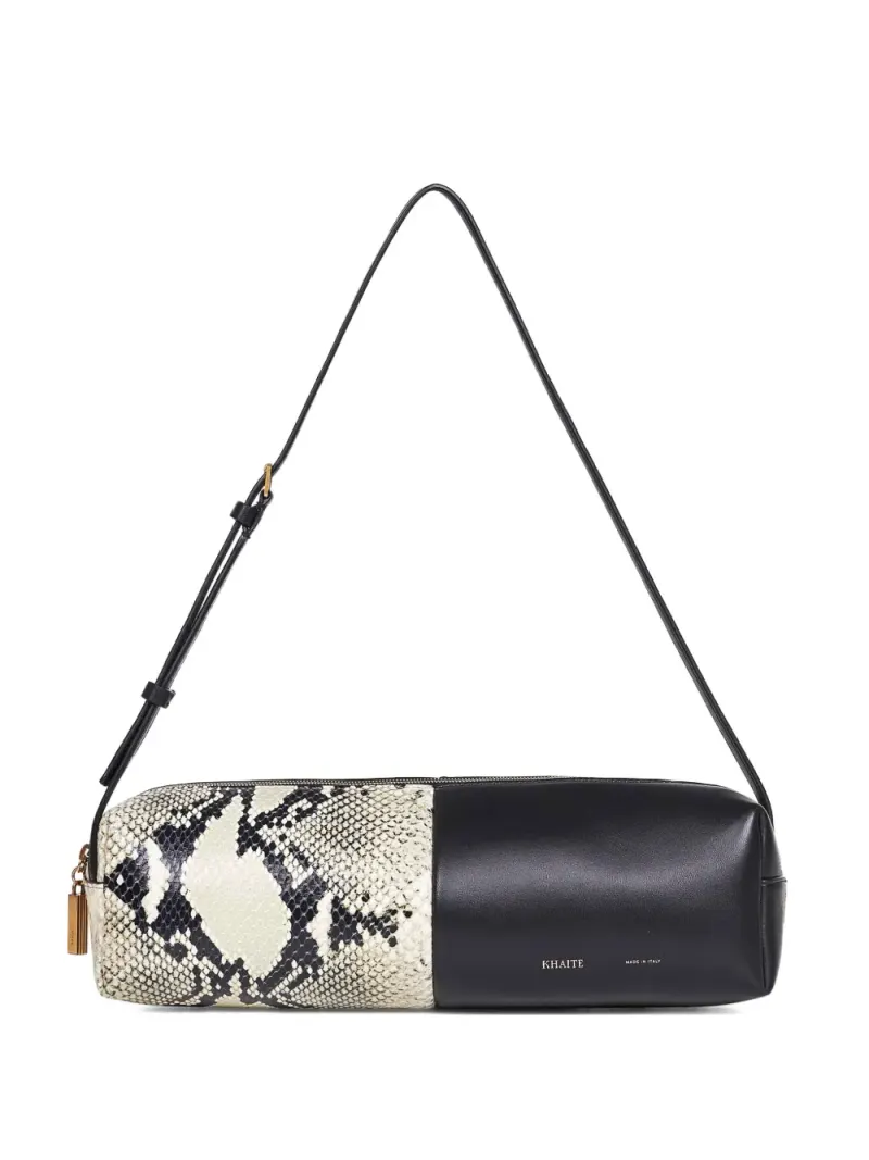 Khaite Verstellbare Schultertasche mit Python-Print in Grün