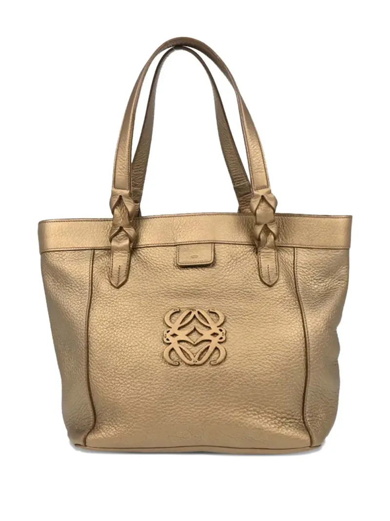 Loewe 2010s Tote Bag aus Leder in Gold