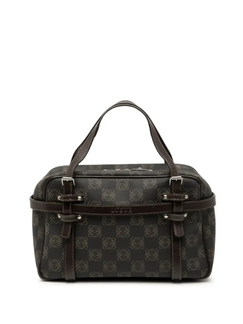 Loewe 2005 Anagram Handtasche aus beschichtetem Canvas in Braun