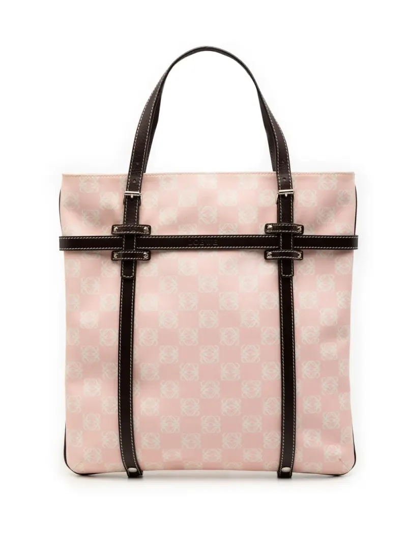 Loewe 2010-2025 Anagram Tote Bag aus beschichtetem Canvas in Rosa