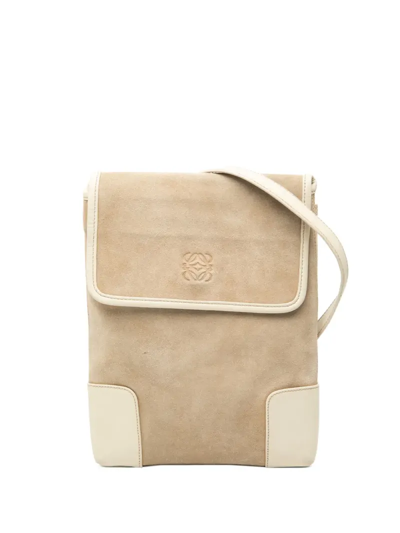 Loewe 2010-2025 Anagram Umhängetasche aus Wildleder in Braun Wildleder-Leder