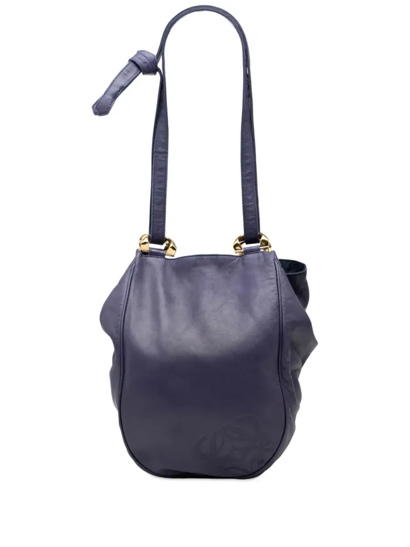 Loewe 2010-2026 Anagram Schultertasche aus Leder in Violett