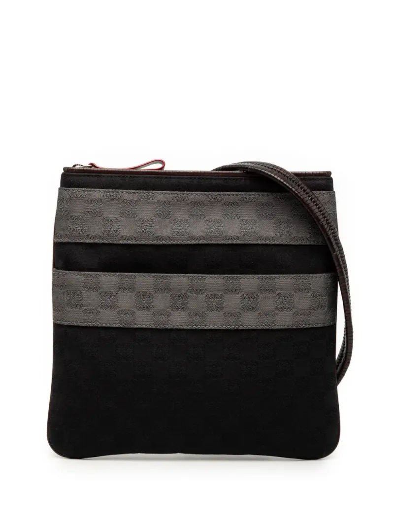 Loewe 2000-2026 Anagram Umhängetasche aus Canvas in Schwarz