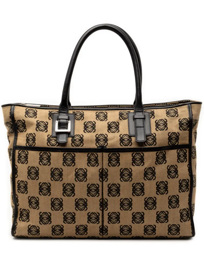 Loewe 2004 Anagram Tote Bag aus Canvas in Nude