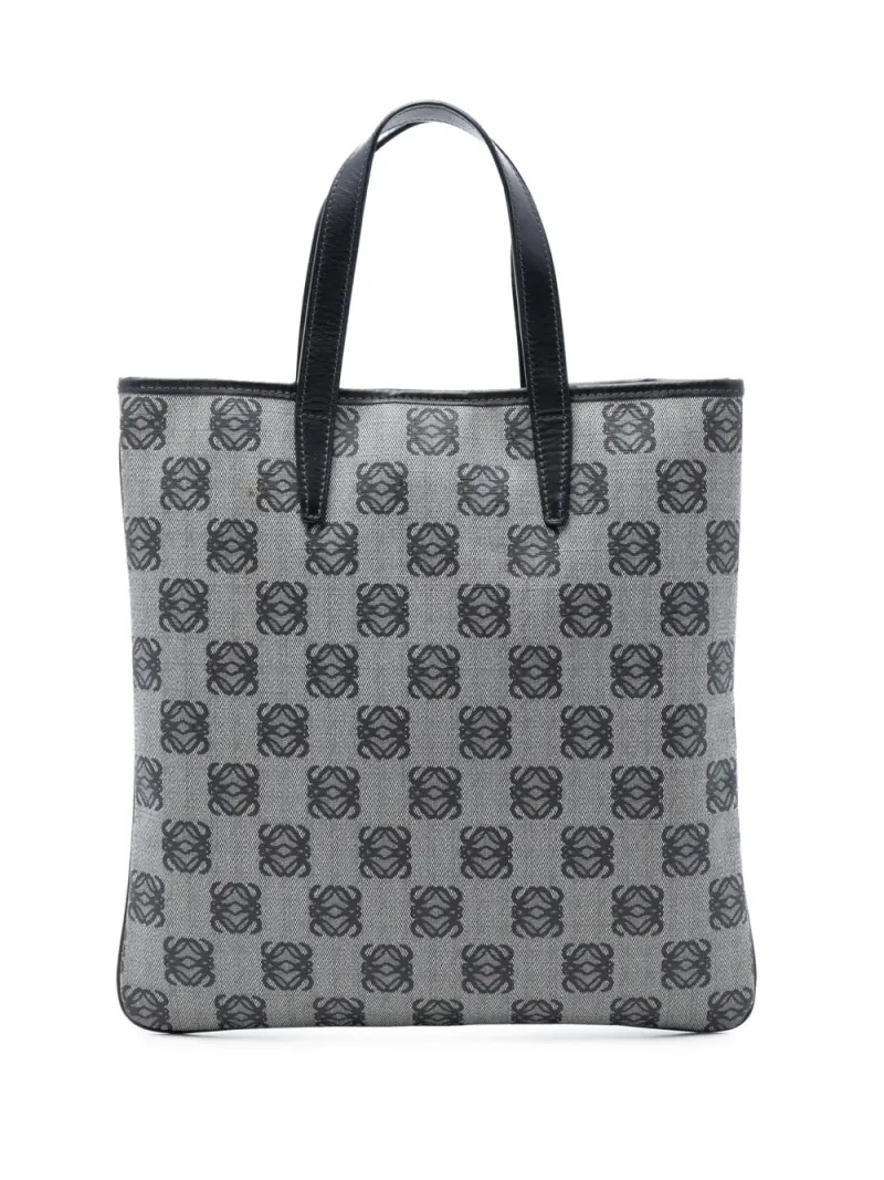 Loewe 2010 Anagram Tote Bag aus beschichtetem Canvas in Grau