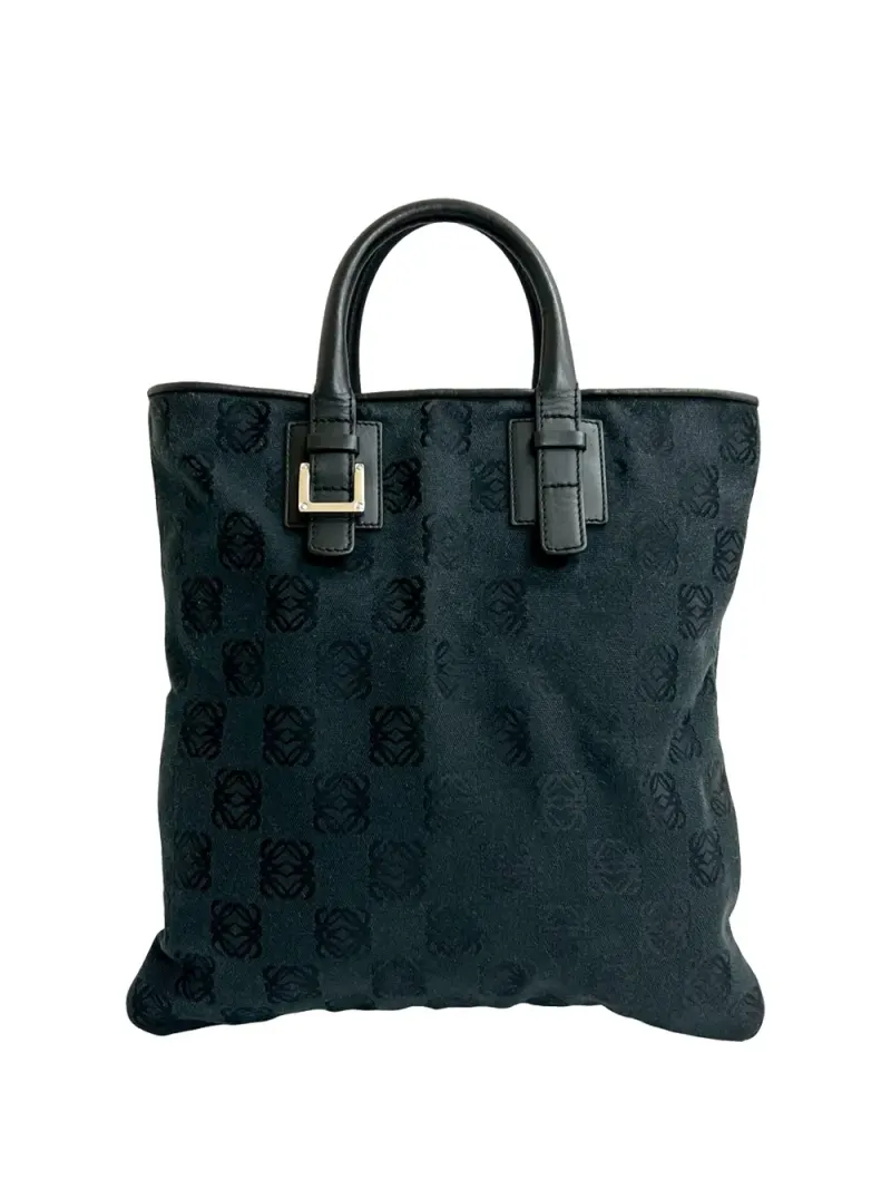 Loewe 2010-2026 Anagram Tote Bag aus Canvas in Schwarz