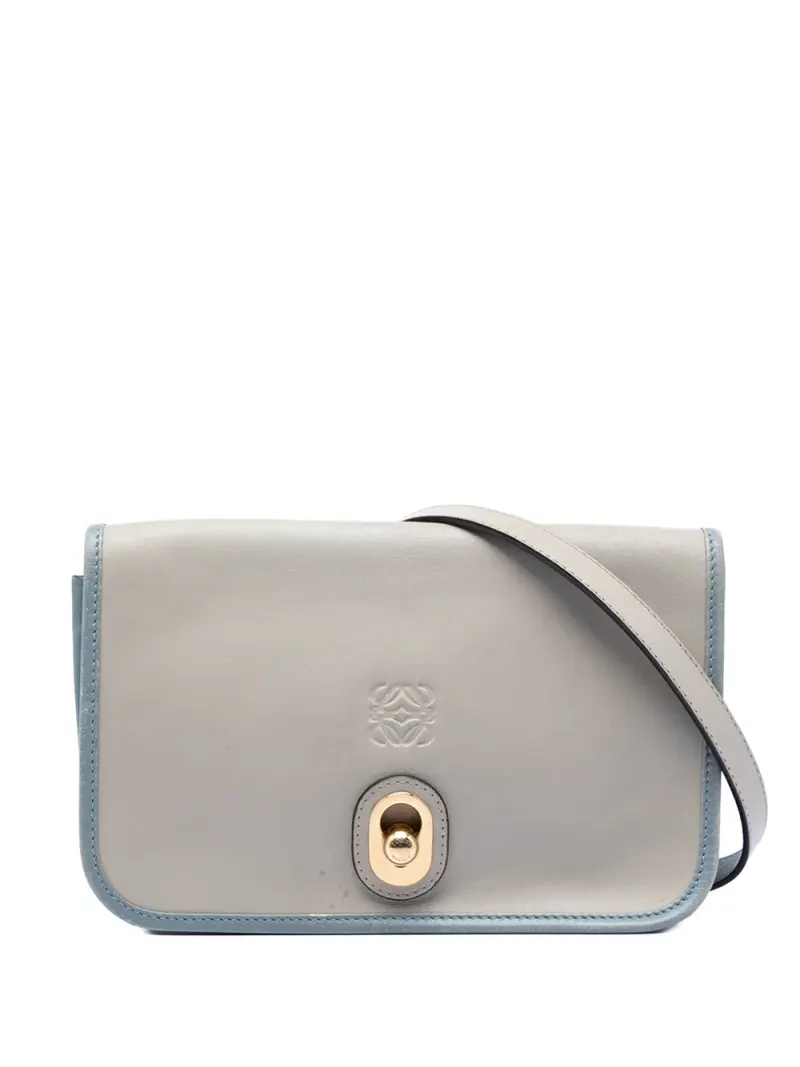 Loewe 2014 Bicolor Anagram Ines Flap Umhängetasche in Grau