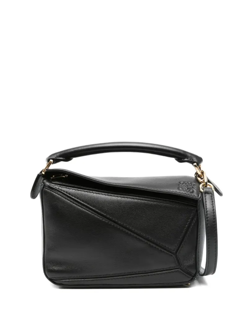 Loewe Mini Featherlight Puzzle Umhängetasche Mini in Schwarz