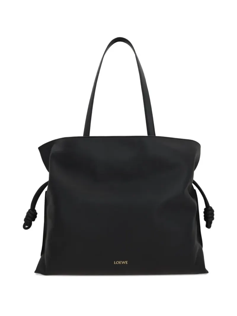 Loewe Große Flamenco Tote Bag mit Knotendetail in Schwarz