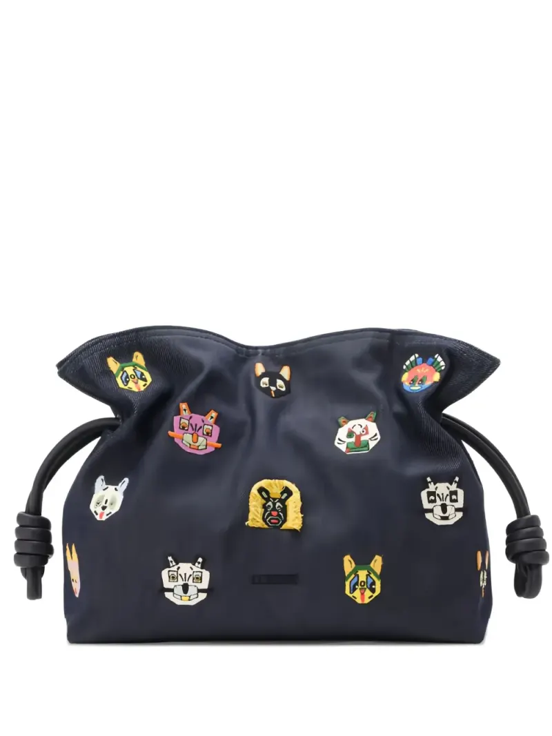 Loewe Flamenco Clutch in Blau