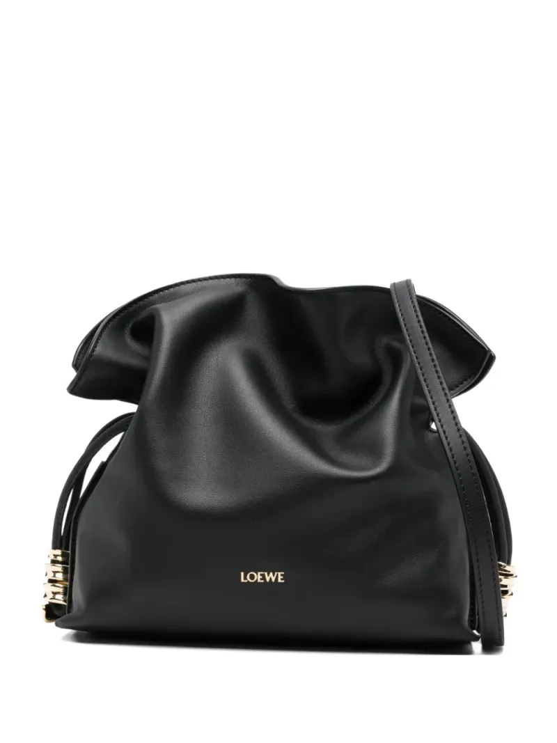 Loewe Mini Flamenco Clutch mit Logo Mini in Schwarz