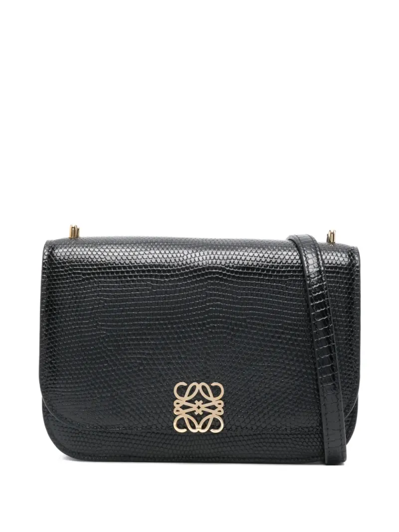 Loewe Goya Schultertasche mit Logo in Schwarz