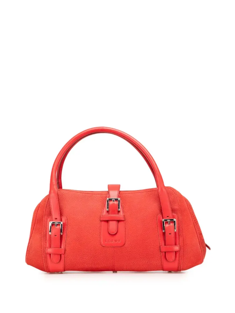 Loewe 2004 Nubuck Senda Handtasche in Rot