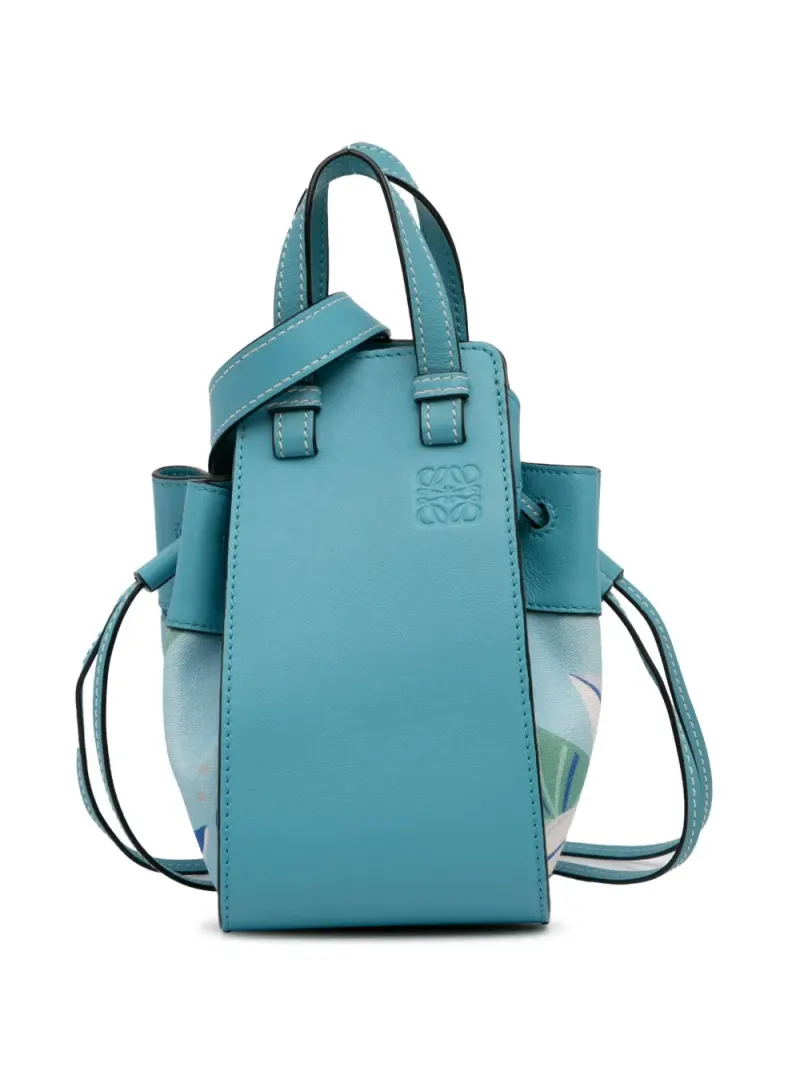 Loewe 2010-2023 Mini Paula Ibiza Hammock Satchel-Tasche Mini in Blau