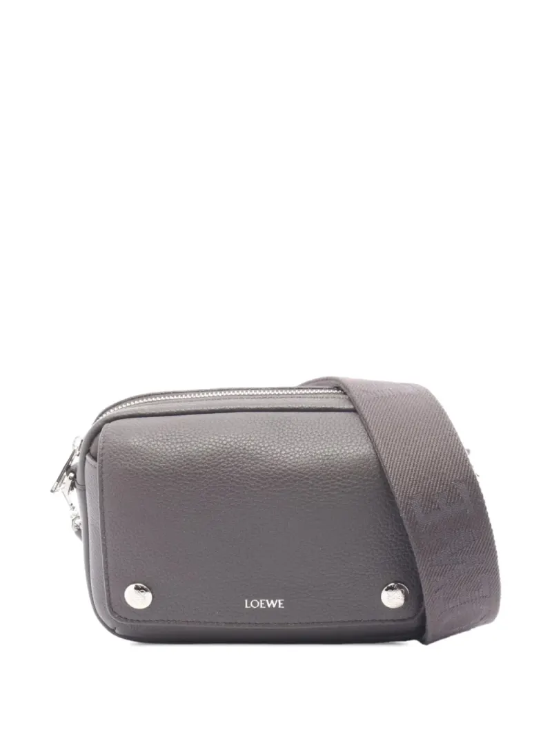 Loewe 2010-2026 kleine Pebble Umhängetasche aus gekörntem Leder in Grau