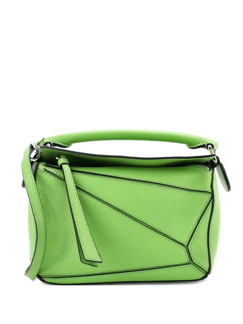 Loewe Mini Puzzle Umhängetasche aus Leder Mini in Grün