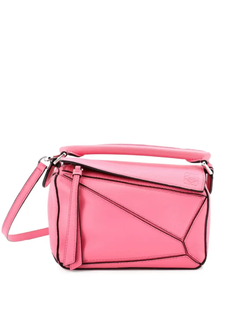 Loewe Mini Puzzle Umhängetasche aus Leder Mini in Rosa