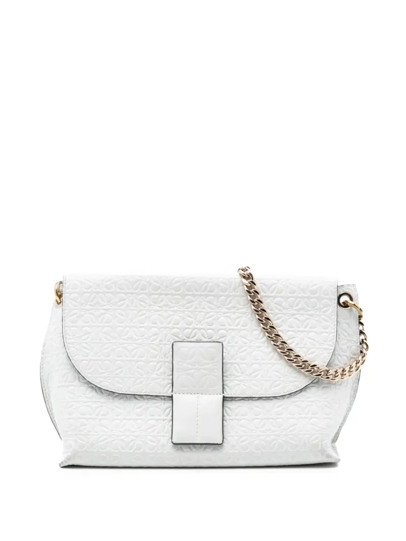 Loewe 2016 Repeat Anagram Avenue Umhängetasche aus Leder in Weiß