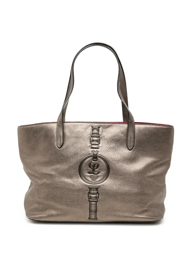 Loewe 2010 Tote Bag aus Metallic-Leder in Braun