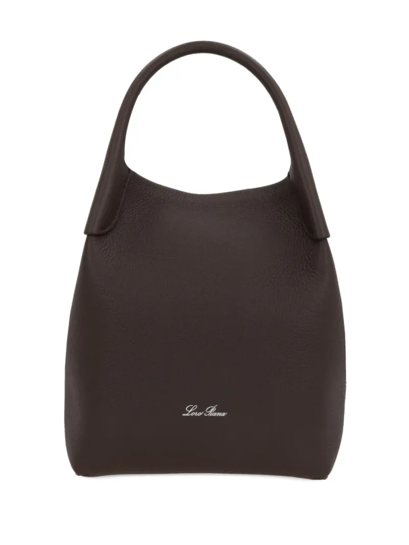 Loro Piana Kleine Bale Schultertasche in Braun