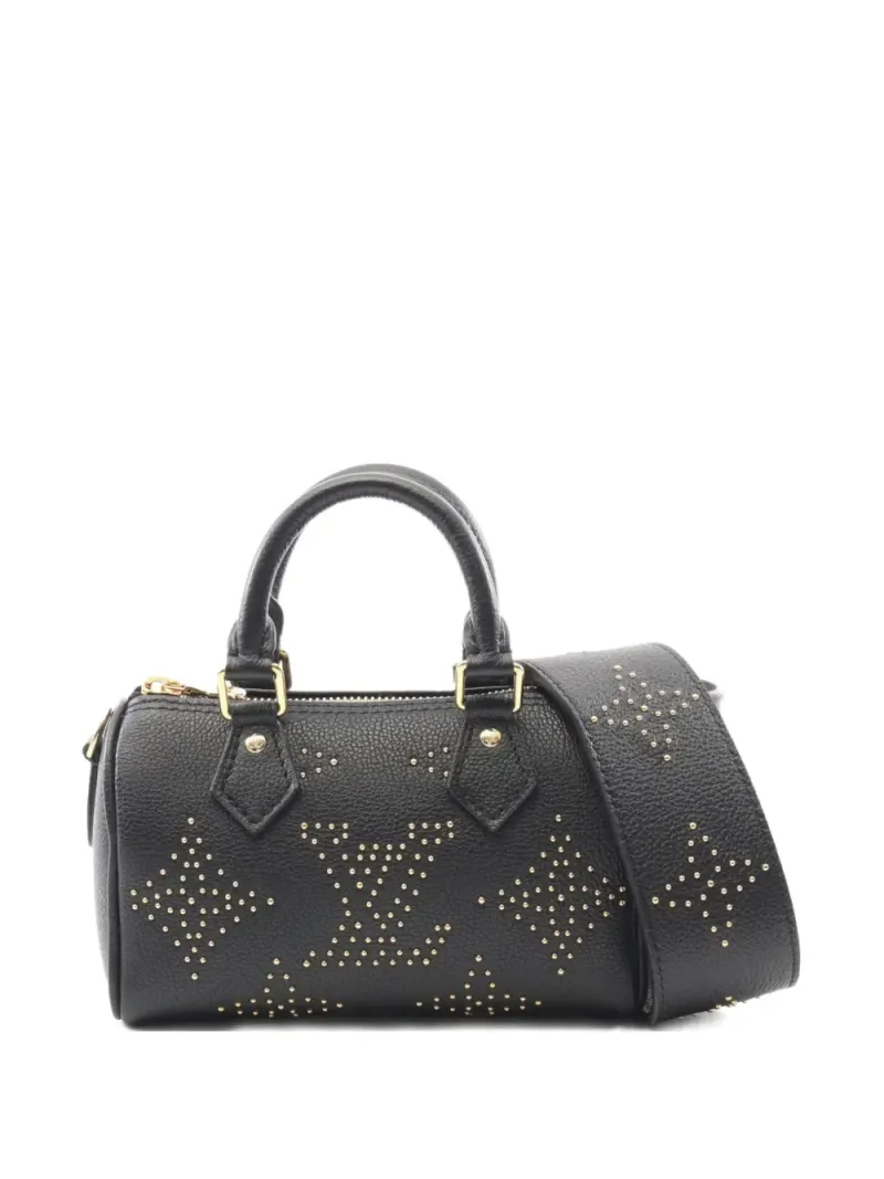 Louis Vuitton 2021 mini Nano Speedy Tote Bag in Schwarz