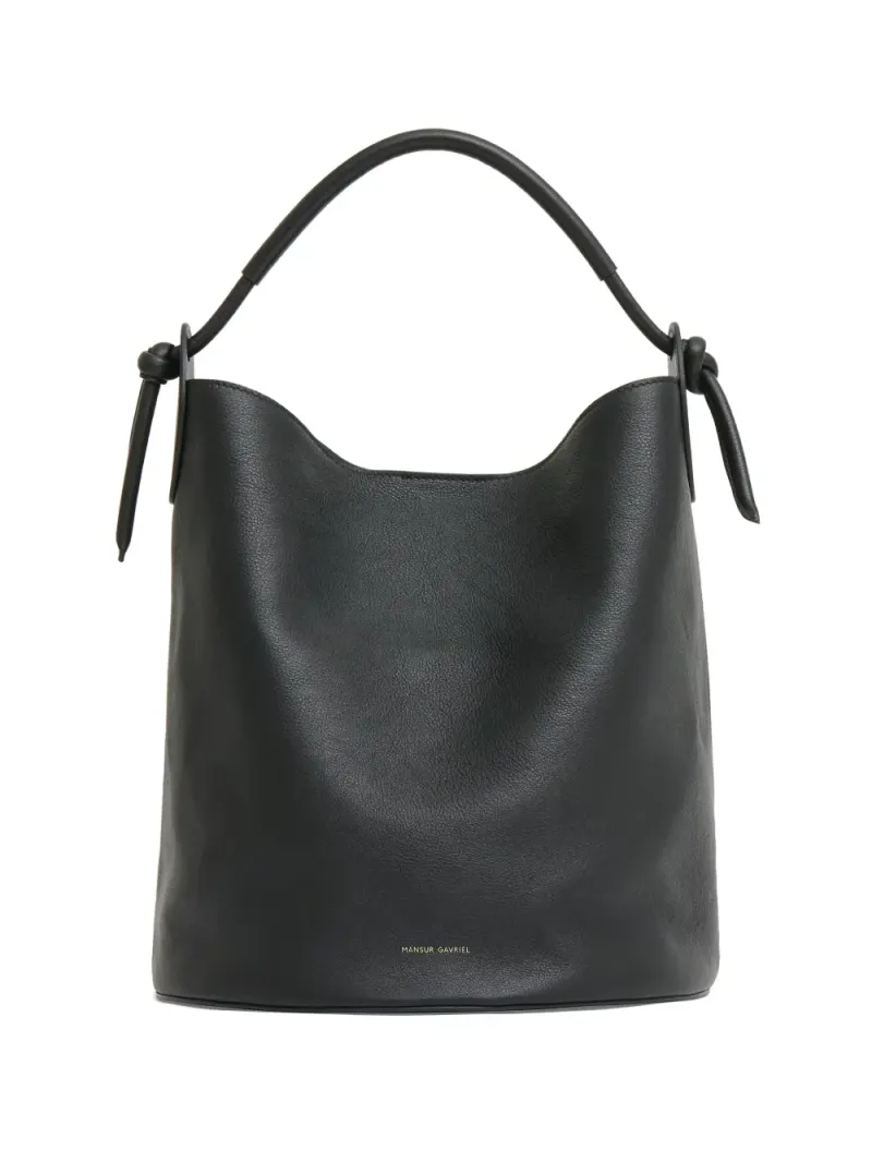 Mansur Gavriel Beuteltasche mit geknotetem Riemen in Schwarz