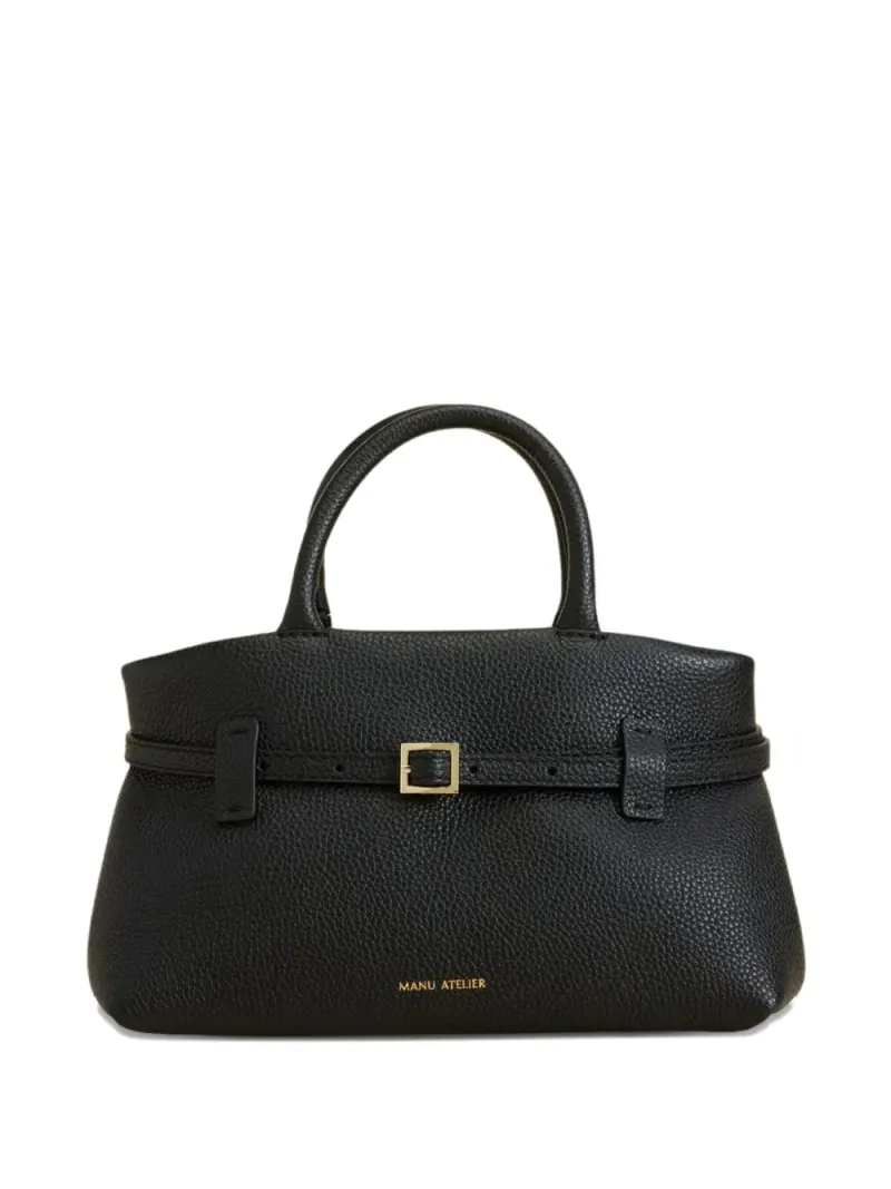 Manu Atelier Le Cambon Tote Bag mit Schnallenband in Schwarz