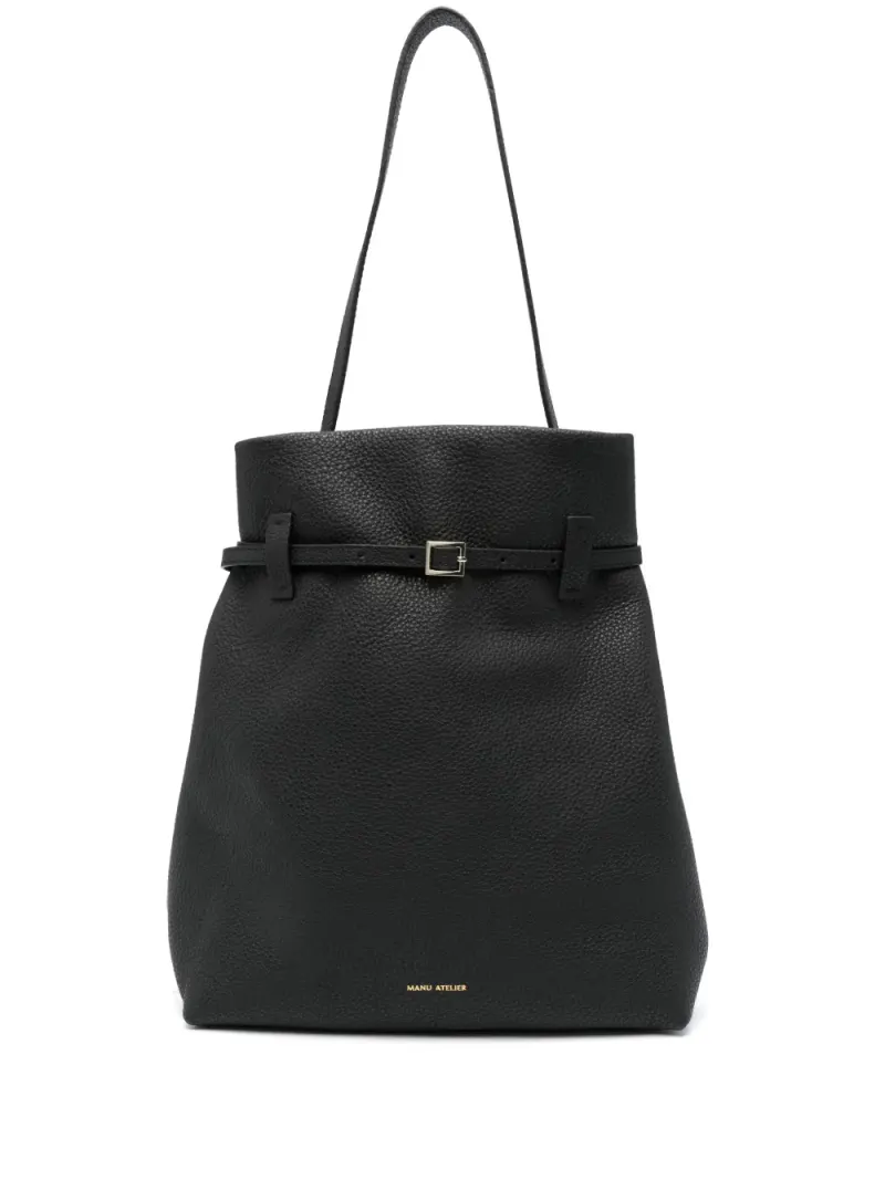 Manu Atelier Tote du Jour Schultertasche in Schwarz
